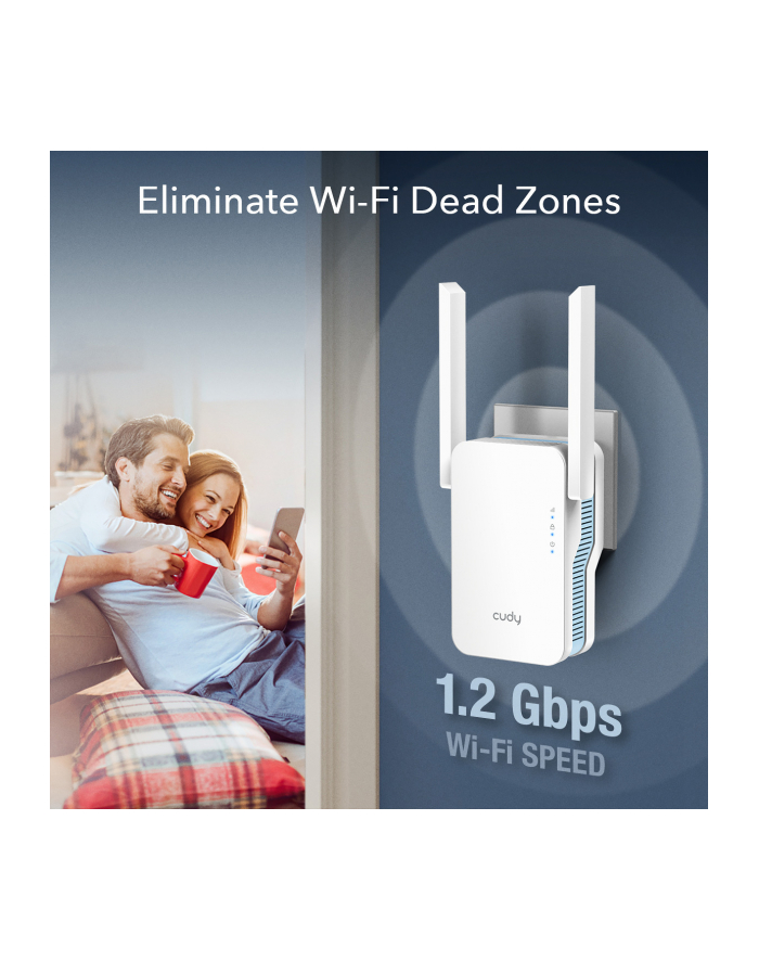 cudy Wzmacniacz sygnału WiFi RE1200 Mesh AC1200 główny