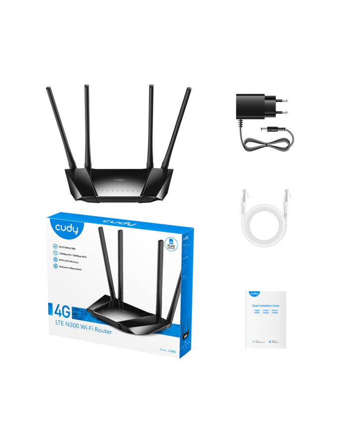 cudy Router LT400 N300 4G LTE SIM główny