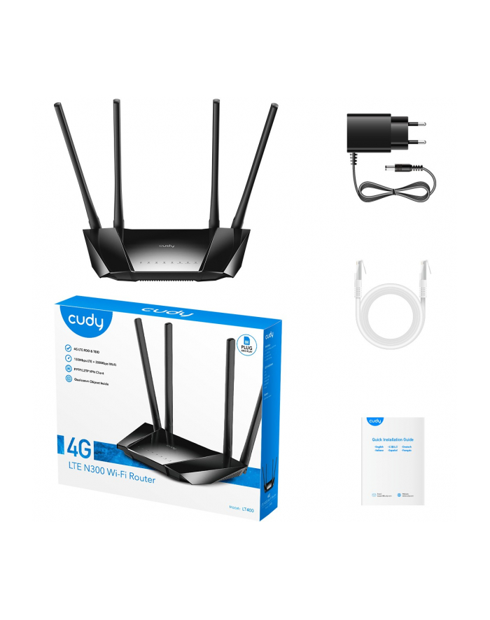 cudy Router LT400 N300 4G LTE SIM główny