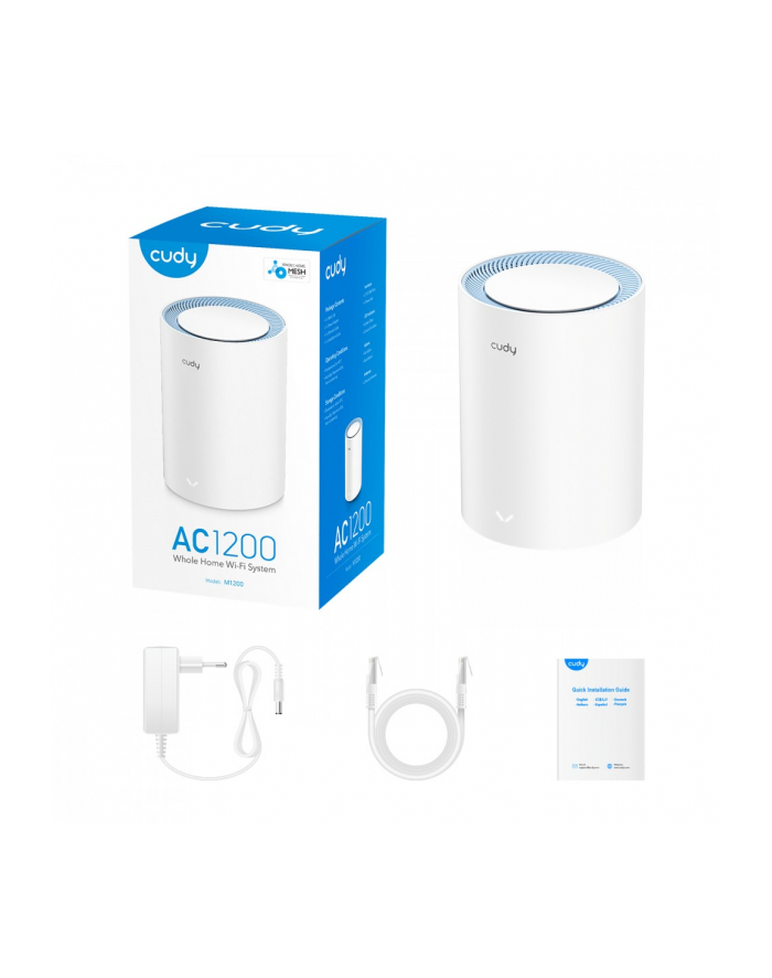 cudy System WiFi Mesh M1200 (1-Pack) AC1200 główny