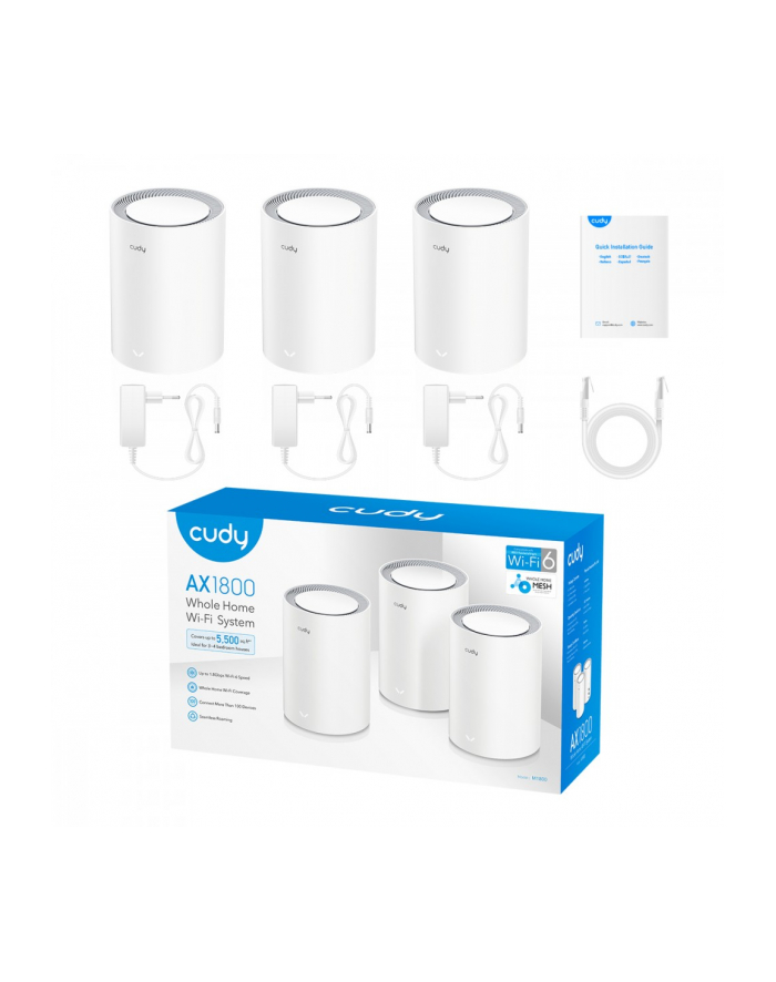 cudy System WiFi Mesh M1800 (3-Pack) AX1800 główny