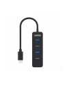 unitek HUB USB-C, 4x USB-A 3.1, Aktywny, 10W, H1117B - nr 2