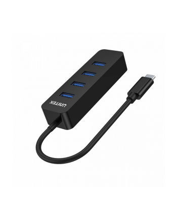 unitek HUB USB-C, 4x USB-A 3.1, Aktywny, 10W, H1117B