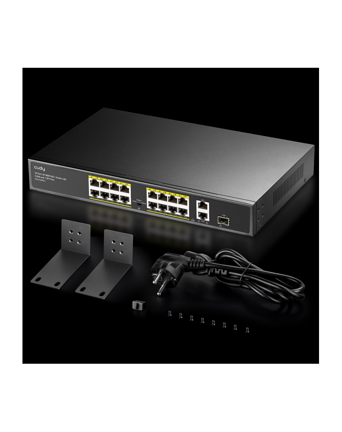 cudy Przełącznik FS1018PS1 16xFE PoE+ 200W 1xSFP główny