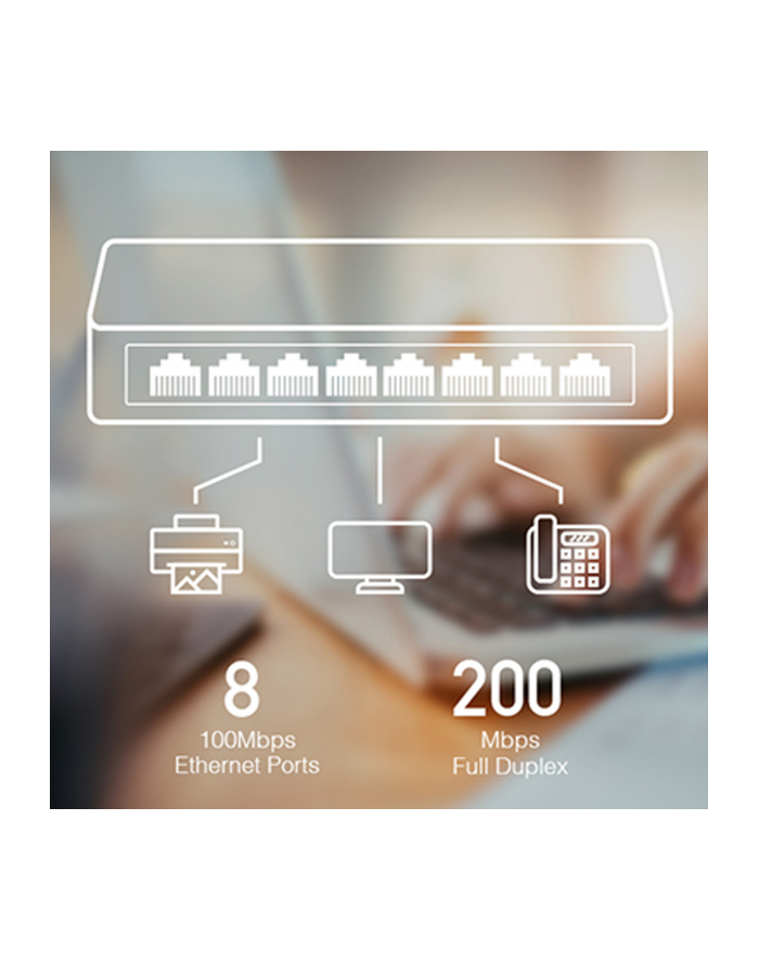 cudy Przełącznik FS108D 8xFE główny