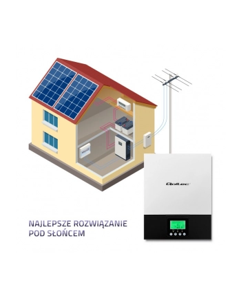 qoltec Hybrydowy inwerter solarny Off-Grid 1.5kW | 80A | MPPT | Sinus nr 2
