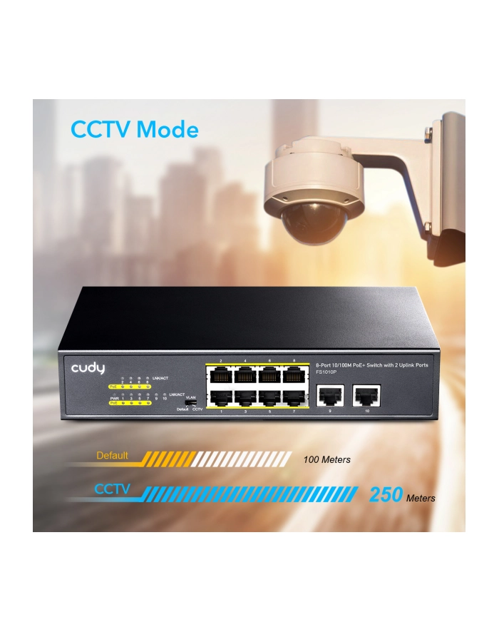 cudy Przełącznik FS1010P 8xFE PoE+ 120W główny
