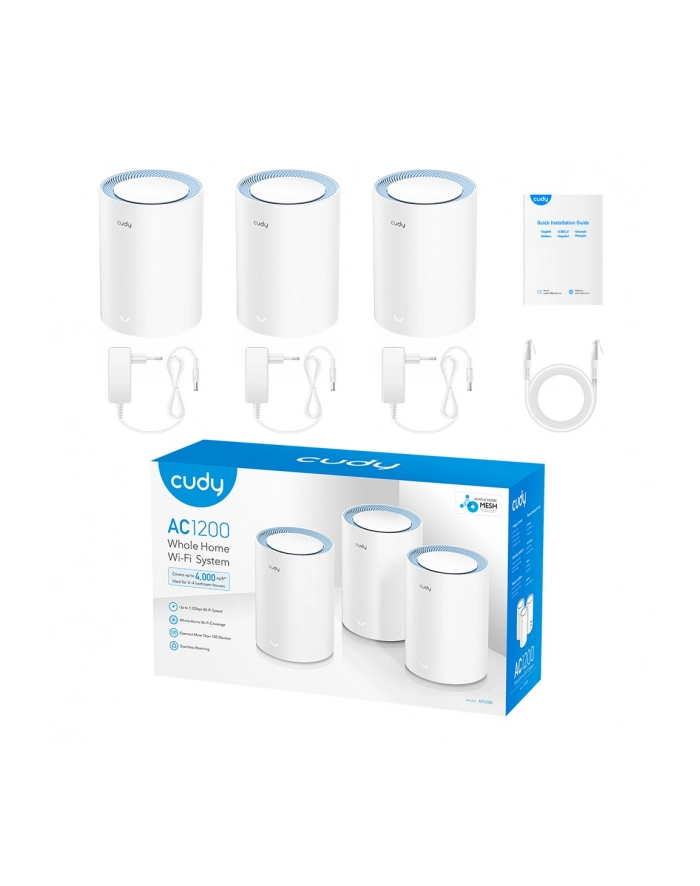 cudy System WiFi Mesh M1200 (3-Pack) AC1200 główny