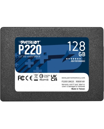patriot Dysk SSD 128GB P220 550/480 MB/s SATA III 2.5 nr 1