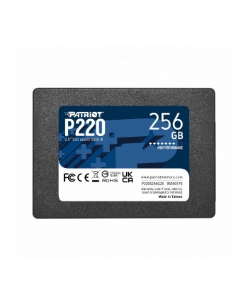 patriot Dysk SSD 256GB P220 550/490 MB/s SATA III 2,5 nr 1