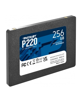 patriot Dysk SSD 256GB P220 550/490 MB/s SATA III 2,5 nr 2