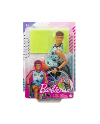 Barbie Ken Fashonistas Lalka na wózku Top w palmy HJT59 MATTEL