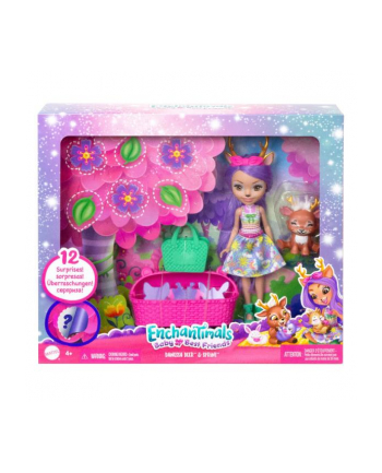 Enchantimals Baby Best Friends Zestaw z niespodziankami Danessa Deer i Sprint HLK84 HLK83 MATTEL