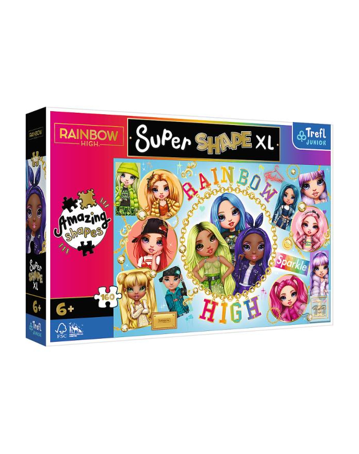 Puzzle 160el Super Shapes XL Rainbow High 50027 Trefl główny