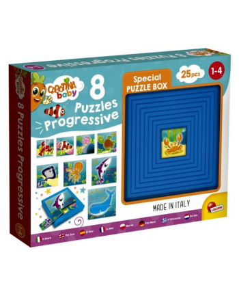 lisciani giochi Caczerwonyina baby Puzzle progresywne 8 Morskie zwierzęta 95490 LISCIANI