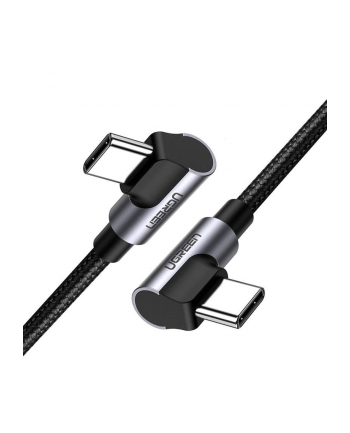 UGREEN KABEL USB-C DO USB-C KĄTOWY  US323  PD  3A  60W  1M CZARNY