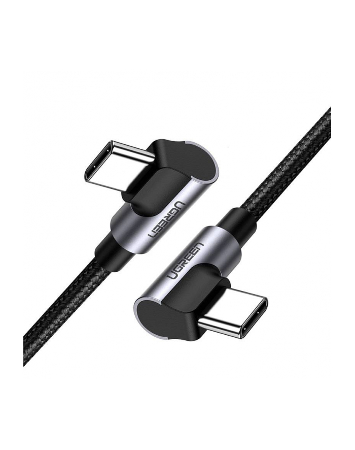 UGREEN KABEL USB-C DO USB-C KĄTOWY  US323  PD  3A  60W  1M CZARNY główny