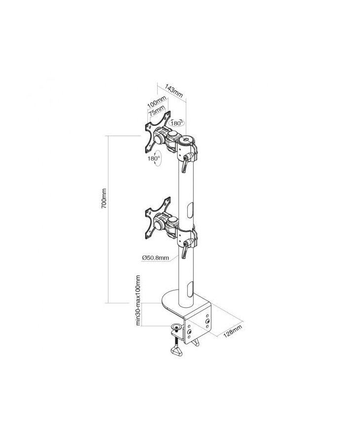 neomounts by newstar Uchwyt biurkowy FPMA-D960DVBLACKPLUS główny