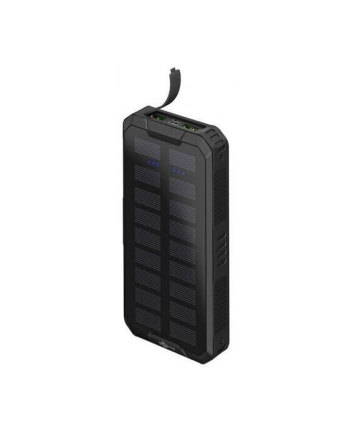 Goobay Outdoor fast charging power bank with solar (Kolor: CZARNY, USB-C PD, QC 3.0, 20,000 mAh)