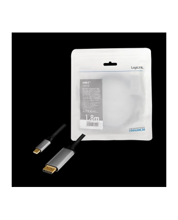 logilink Kabel USB-C do DP, 4K 60Hz aluminiowy 1.8m nr 2
