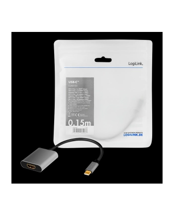 logilink Adapter USB-C do HDMI/F ,4K/60Hz aluminiowy 0.15m nr 2