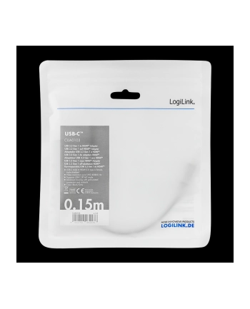 logilink Adapter USB-C do HDMI/F ,4K/60Hz aluminiowy 0.15m nr 1