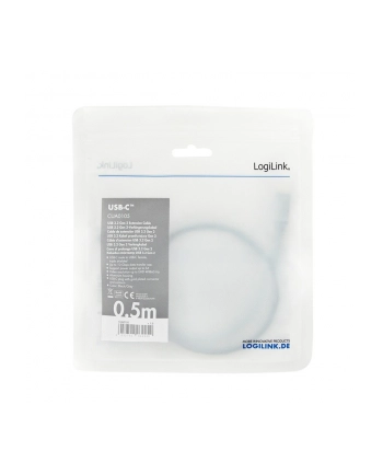 logilink Kabel USB-C M/F,4K/60Hz aluminiowy 0.5m nr 1