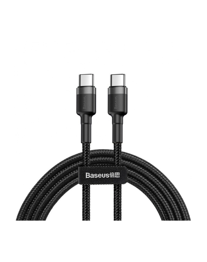 BAS(wersja europejska)S KABEL USB-C DO USB-C 60W 1M (CZARNO-SZARY) główny