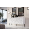 cama meble Komoda JUNGLE 152x40 5x74 5 biały mat + czarne nóżki - nr 6