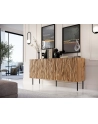 cama meble Komoda JUNGLE 152x40 5x74 5 dąb wotan + czarne nóżki - nr 6