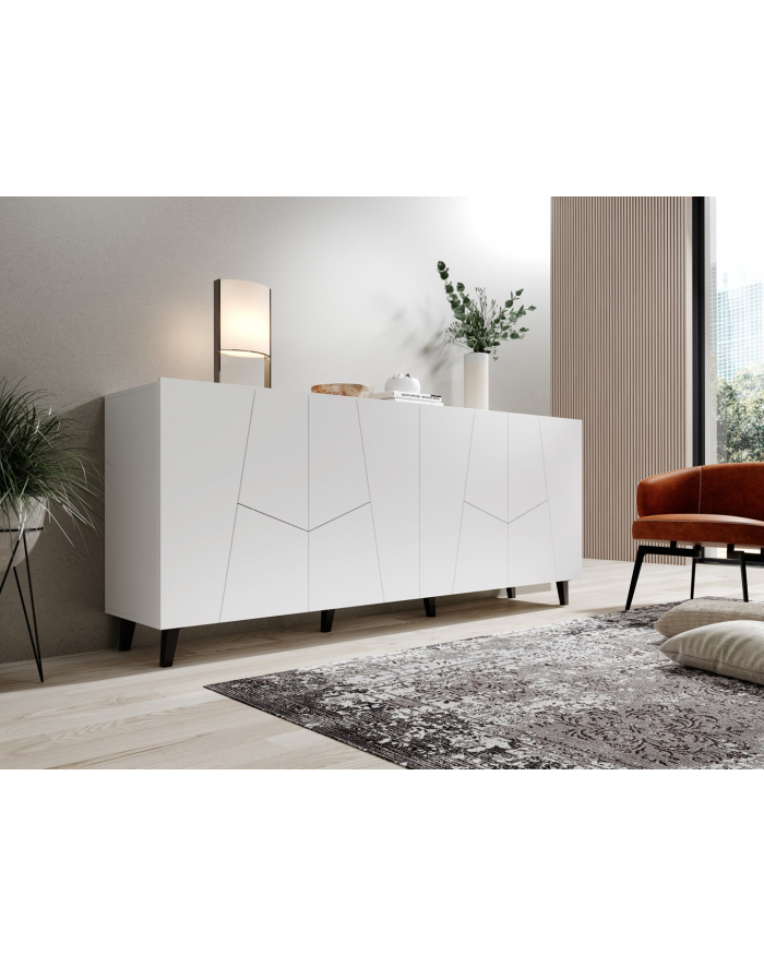 cama meble Komoda ETNA 200x42x82 biały mat główny