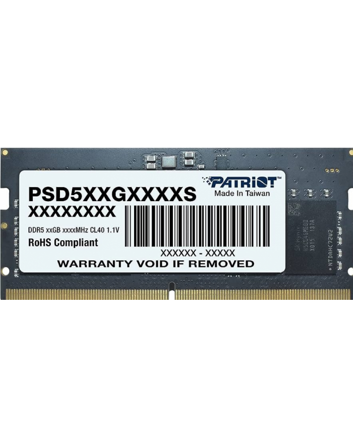 patriot memory PATRIOT SIGNATURE SO-DIMM DDR5 16GB 4800MHz 1 Rank główny