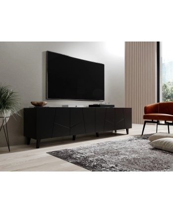cama meble Szafka RTV ETNA 200x42x52 czarny mat nr 2