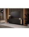 cama meble Szafka RTV FARO 200x42x52 czarny mat + dąb craft - nr 6