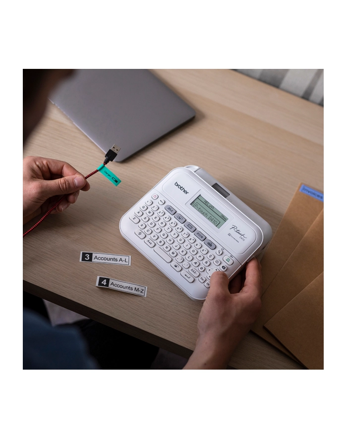 BROTHER Label printer PT-D410Y desktop TZe 3.5-18mm easy-to-read graphic display P-touch główny