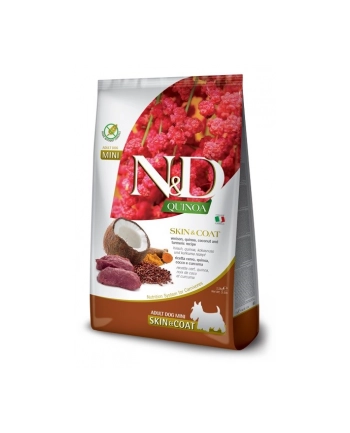 FARMINA N'D QUINOA DOG SKIN'COAT  VENISON  COCONUT ADULT MINI 2 5kg