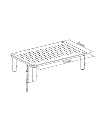 GEMBIRD MS-TABLE-01 Regulowany stojak na monitor/laptop - kształt prostokątny