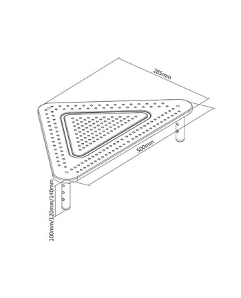 GEMBIRD MS-TABLE-02 Regulowany stojak na monitor/laptop - kształt trójkąta