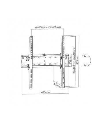 GEMBIRD WM-55T-02 Uchwyt ścienny do telewizora regulowany 32-55inch do 40 kg