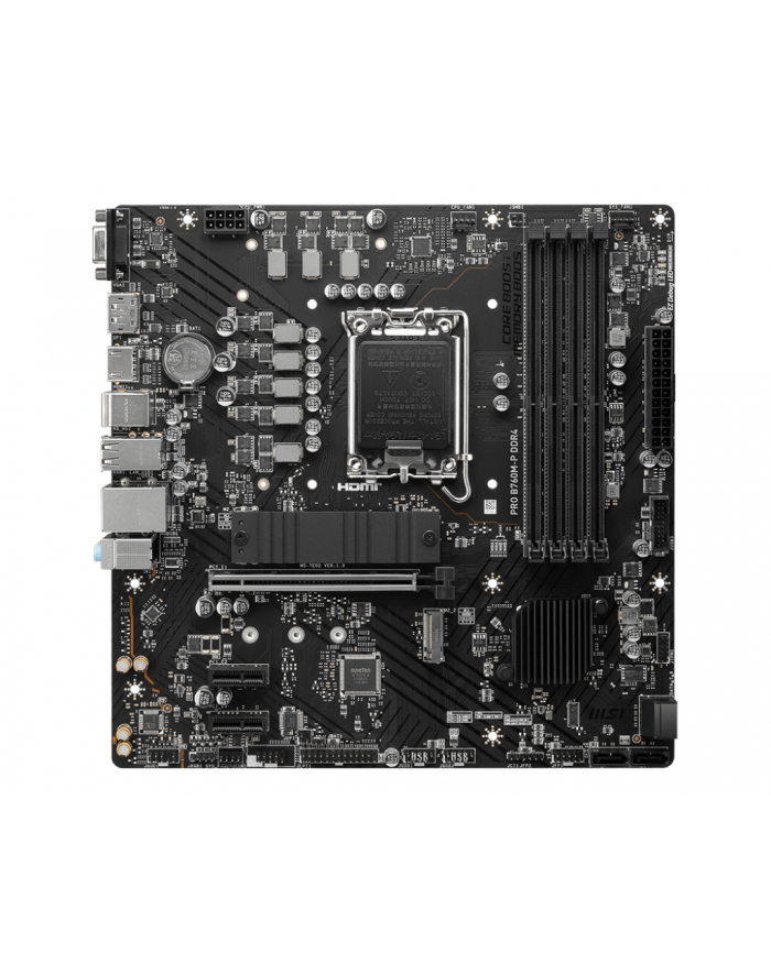 MSI PRO B760M-P DDR4 LGA1700 mATX MB PCIe x16 4xSATA główny