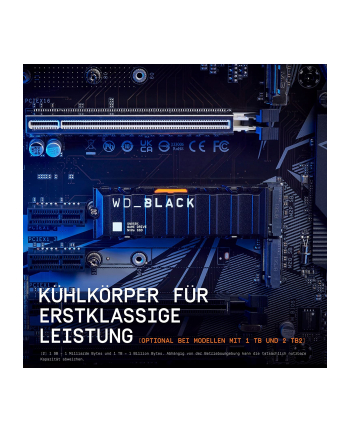 Dysk SSD WD Black SN850X WDS100T2XHE (1 TB ; M2; PCIe NVMe 40 x4; heatsink)