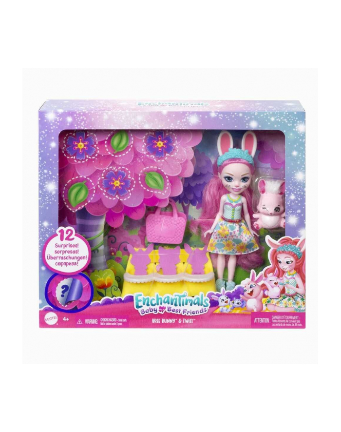 mattel Enchantimals BFF Reveal Lalka + zwierzątka niespodzianki HLK85 główny
