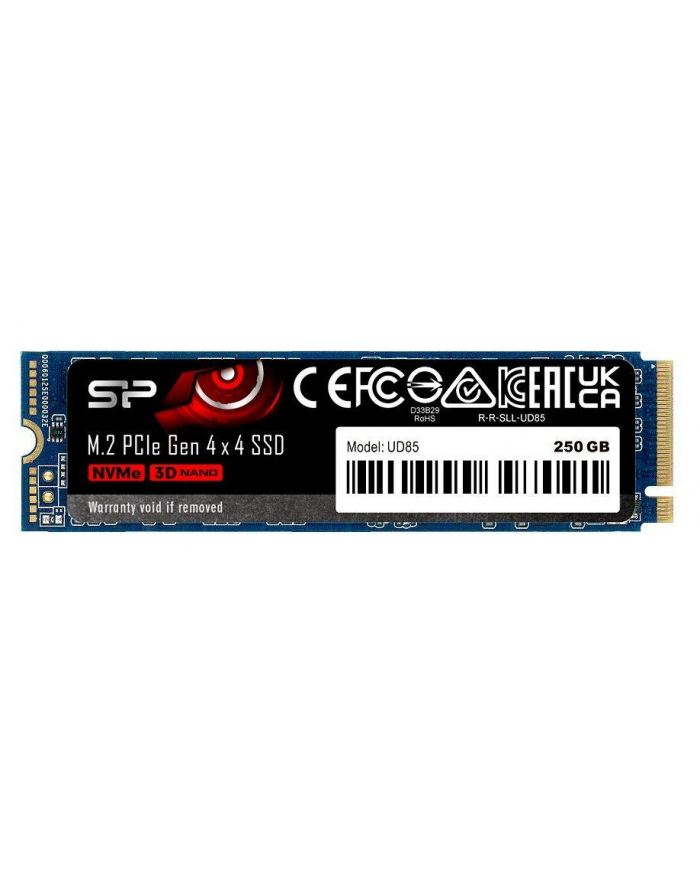 silicon power computer ' communicat SILICON POWER SSD UD85 250GB M.2 PCIe NVMe Gen4x4 NVMe 1.4 3300/1300MB/s główny