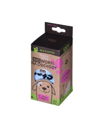 starch bag Kompostowalne BIOworki na odchody 8x15szt niebieski nr 2