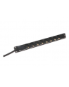 Listwa zasilająca PDU 19'''', 1U, 8 gniazd, moc: 16A, 4000W, aluminiowa, 2m - nr 5