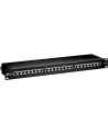 Patch panel 24 port 1U kat.6  ekranowany czarny - nr 12