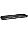 Patch panel 24 port 1U kat.6  ekranowany czarny - nr 1