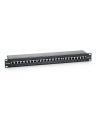 Patch panel 24 port 1U kat.6  ekranowany czarny - nr 25