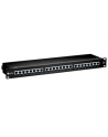 Patch panel 24 port 1U kat.6  ekranowany czarny - nr 3