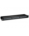 Patch panel 24 port 1U kat.6  ekranowany czarny - nr 4